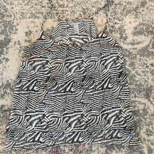H&M Zebra Dressy Tank